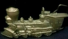 UNUSED 1978 Train Engine Baron Belt Buckle Solid Brass G101 Vintage 4"