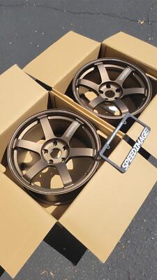 T RAYS VOLK RACING TE37 SAGA S-PLUS 18X10 +25 5X120 BRONZE SET OF 4 WHEELS E46