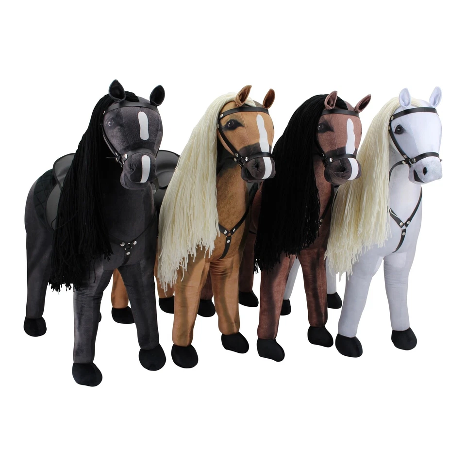 Haasenstrauch Sweety Toys Stehpferd zum Reiten- Plüschpferd Keine Montage!