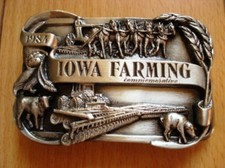 Belt Buckle Iowa Farming 1984