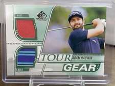 2021 Upper Deck SP Game Used Golf #TG-AH Adam Hadwin Rookie RC Dual Shirt Relic