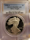 1990-S American Silver Eagle PCGS PR69 DCAM 1oz Proof ASE  1oz