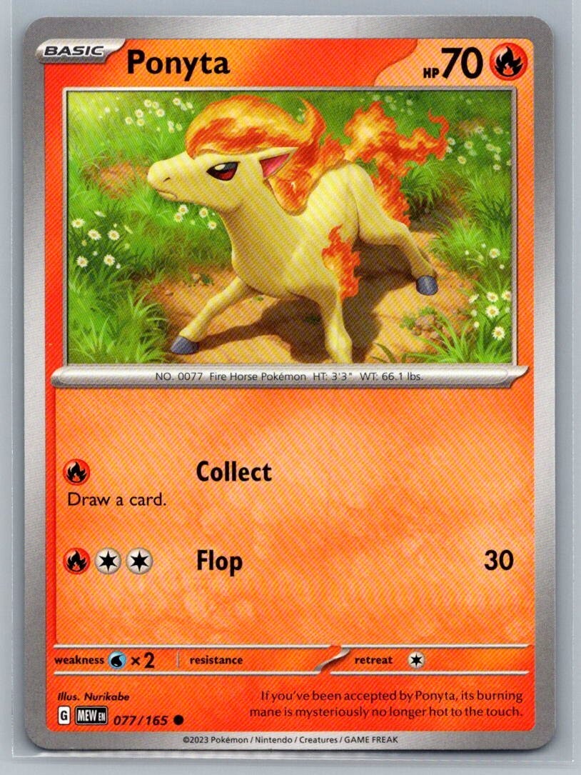 Ponyta 77/165 Scarlet & Violet 151 Common Pokémon TCG 2023