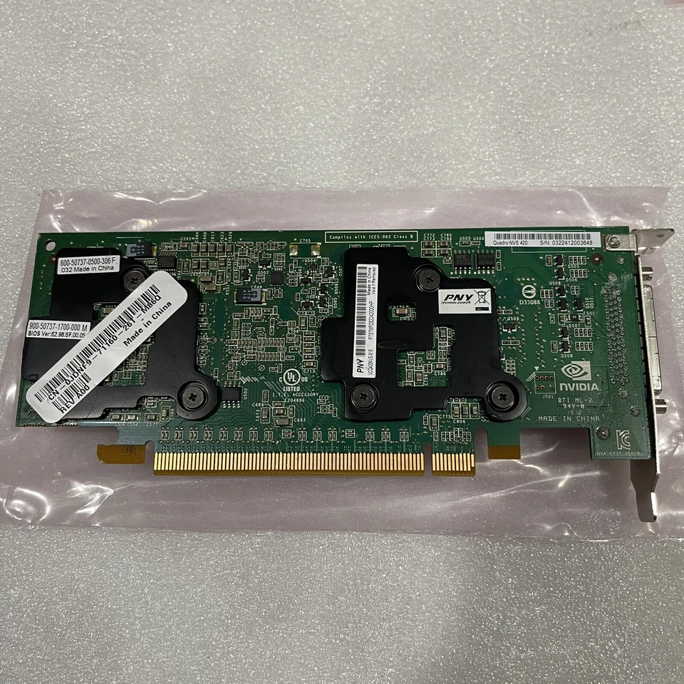 PNY Nvidia Quadro NVS420 512MB PCI Express PCI-e Quad VHDCI Video Card VCQ420NVS - Image 2 of 4