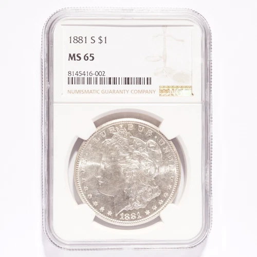 1881-S Morgan Silver Dollar NGC MS65