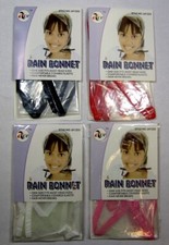 LOT OF 2 HATS--VinylL Rain Bonnet Rain hat One size Clear -LH1225A