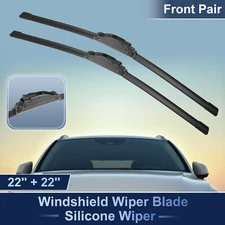 2pcs Front Silicone Windshield Wiper Blades for Ford F-150 2009-2023 J / U Hook
