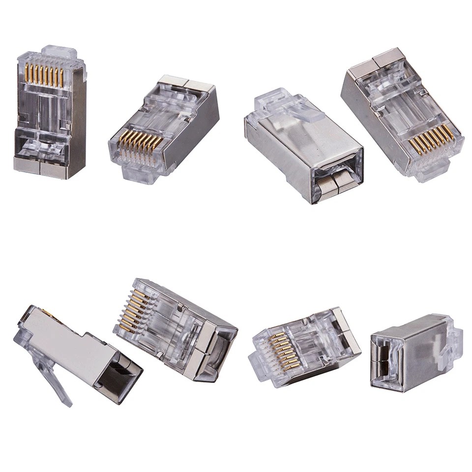 Cat6 RJ45 Shielded EZ Modular Plug Connector WITH Crimp Tool End Pass Through - Image 4 of 4