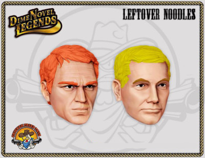 Dime Novel Legends 1:18 scale (4'') ''Leftover Noodles'' head 2-pack