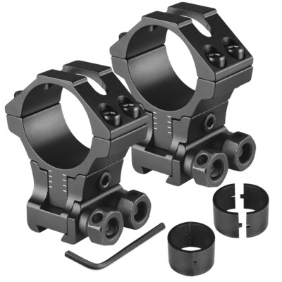 2Pack Riser mount Adjustable Height Scope Mount  Rings fit 20mm Picatinny Rail