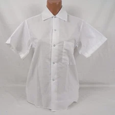 EWC Snap Front Kitchen Shirt White Small RN#42628 318B