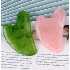 Natural jade Stone Gua Sha Massage Board Rose Quartz Guasha Plate Jade Face Mas