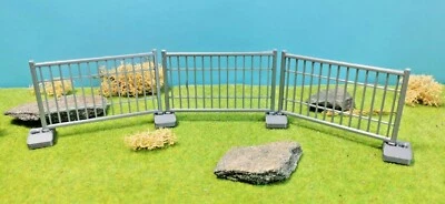 3er Set Bauzaun Baustellenzaun Mobilzaun 1:45 Spur 0 Modellbau Baustelle Diorama