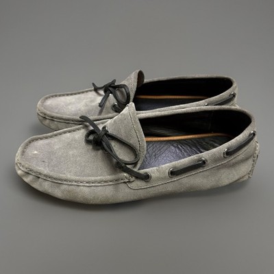 Coach Crosby Driving Loafers Men s 10.5 D Gray Suede Leather Shoes