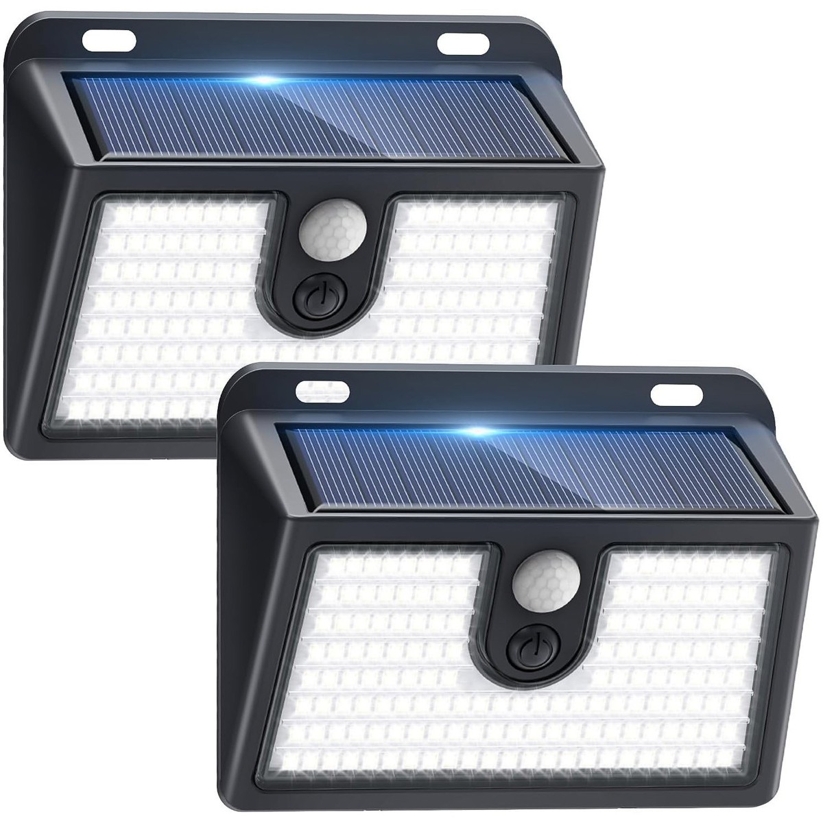 2Pack 149 LED Solar PIR Motion Sensor Wall Lights Outdoor Garden - Main Image