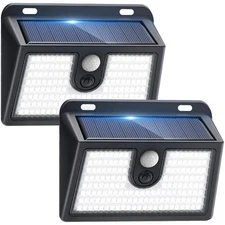 2Pack 149 LED Solar PIR Motion Sensor Wall Lights Outdoor Garden Security Lamp