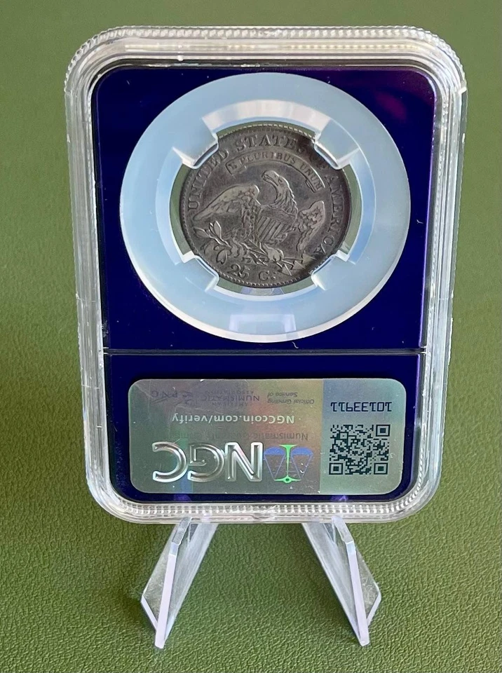 1819 25C NGC XF40 Capped Bust Quarter Traderbea Purple Core - Image 2 of 2