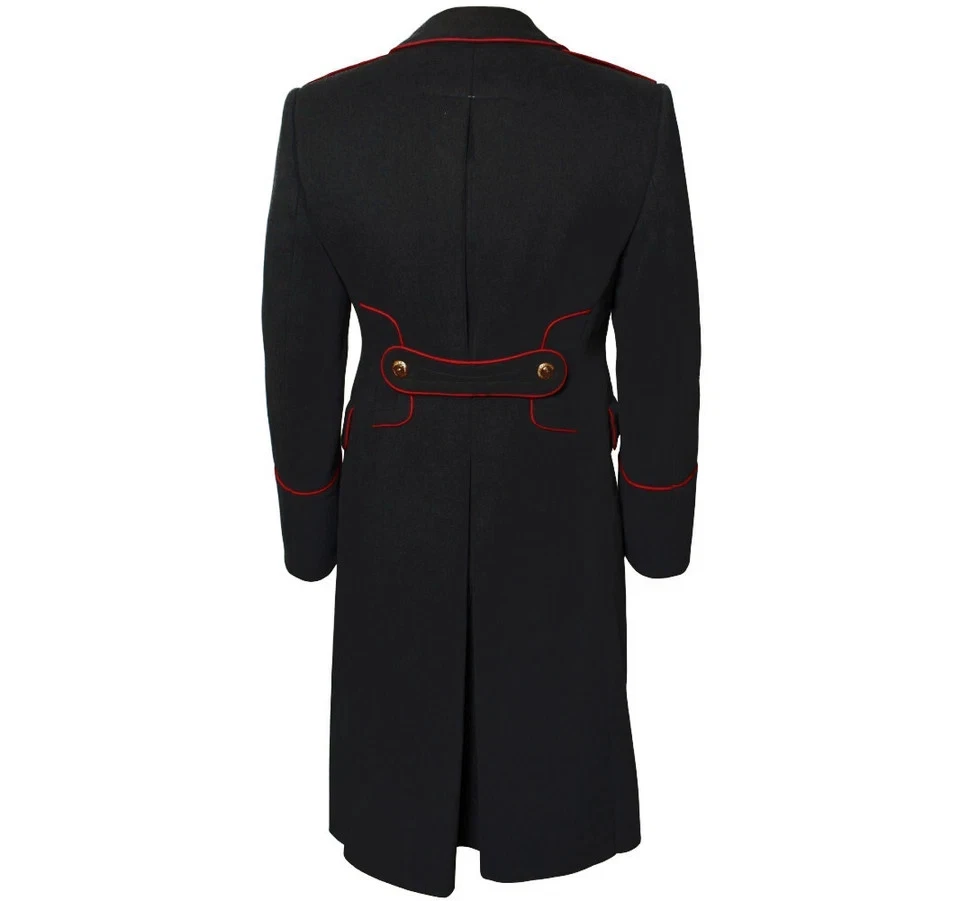 Men's Winter Black Wool Coat Real Soviet Military Overcoat Double Breasted Style - product detail image 2