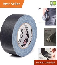 Black Heavy Duty Gaffer Tape - Professional Quality, 2" x 30 Yards, No Residue