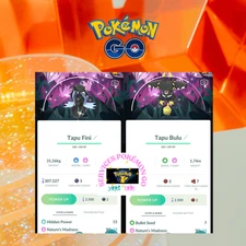 Pokémon Go❀❀SHINY❀❀TAPUFINI❀❀TAPUBULU❀❀SPECIAL BACK GROUND❀❀TR❀DE OR P T C