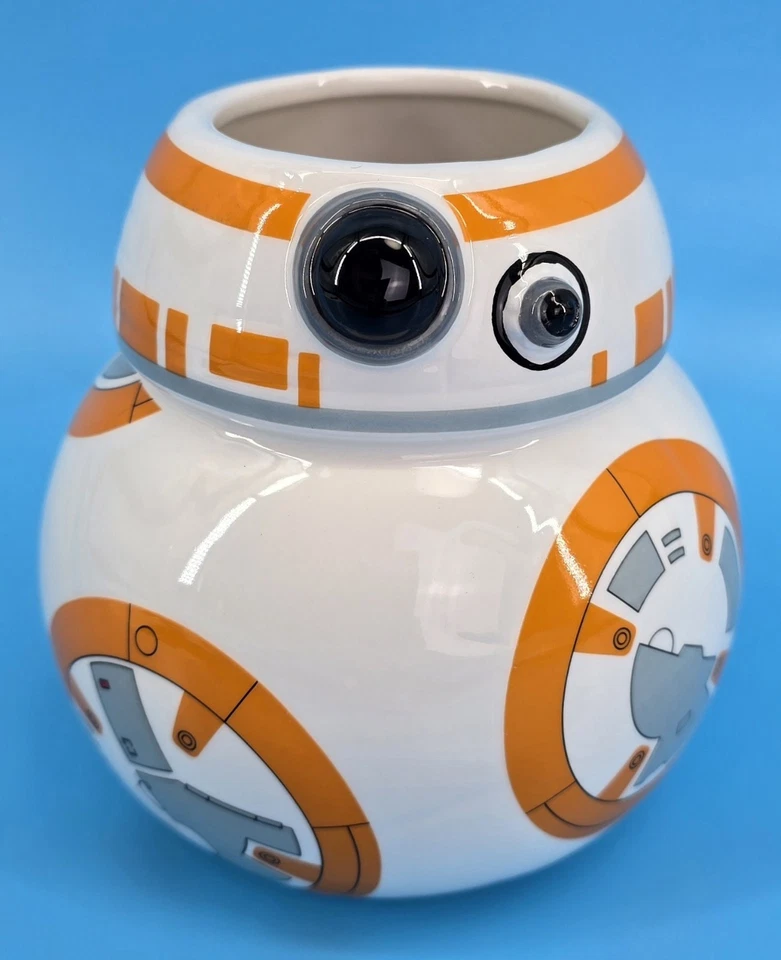 Taza de café de cerámica Vandor BB-8 3D Star Wars grande capacidad 28 oz blanco naranja Foto 2 de 4