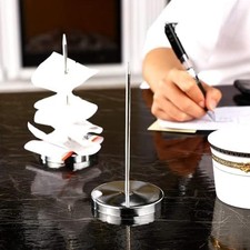 Silver Memo Holder – Secure Desk Organizer for Bills, Notes & Office Supplies