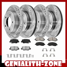 8pc Front Rear Brake Rotors Ceramic Brake Pads for Mitsubishi Outlander Sport