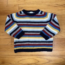 Vintage baby GAP Sweater Boys 4 Years Multicolor Striped Wool Blend Y2K 00s VTG