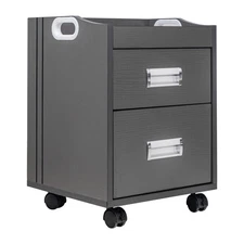Alera Pedi Cart Pedicart Drawer Trolley for Pedicure Chair Spa Nail Salon, Grey