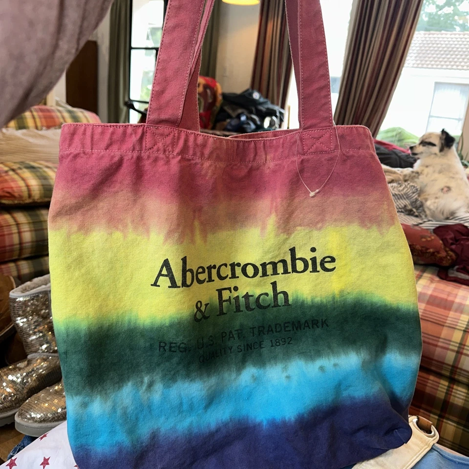 Bolso de Mano Vintage Abercrombie & Fitch Cartera Tie Dye Lona Envejecido Playa Y2K Foto 2 de 4