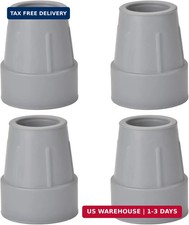 4 Pack Crutch Tips 1 Inch Non Slip Walking Cane Tips Heavy Duty Rubber Cane Repl