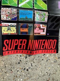 Vintage Nintendo Power Promo Poster SM3/Batman SNES NES Fold-Out Advertisement