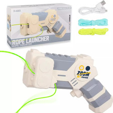 Gun Lasso String Shooter Loop Toy Handheld Zip Rope Launcher Propeller