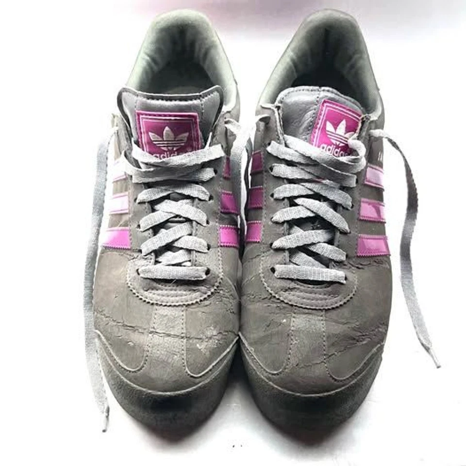 TOTALMENTE NUEVO Adidas Original Samoas Mujer’s Gris/Blanco Zapatos para Correr Tenis 9 Foto 3 de 4