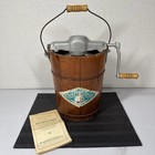 VTG White Mountain Hand Crank Ice Cream Maker Freezer Machine 2 Quart Wood Works