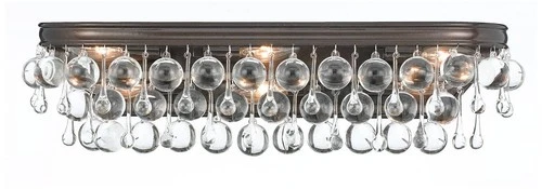 Crystorama Calypso Bronze 23" Wide Crystal Bathroom Light - Picture 2 of 6