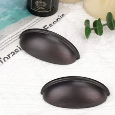 *6 Pack* Oil Rubbed Bronze Cabinet Hardware Cup Pulls #783ORB NEW