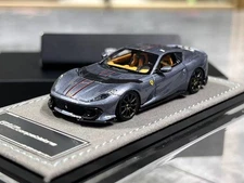  HH 1:64 Grey Blue 812 Competizione Racing Sports Model Diecast Resin Car 