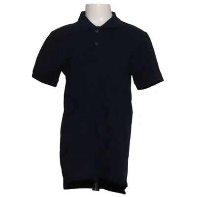 H&M, polo, taille : 134/140, bleu, coton, unicolore, tricot fin #EFG - Photo 1/4