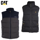 Mens CAT Quilted Bodywarmer Gilet Work Vest Insulated Warm Water Resistant Zip