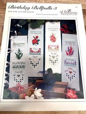 Birthday Bellpulls 3 Cross-Stitch Pattern May-August Flowers & Birthstones