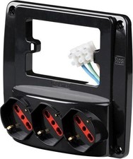 Multipresa da parete Rosi Materiale Elettrico Emilia Smart 2P+T 10/16A nero - RS
