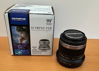 Olympus M.Zuiko Digital 45mm f/1.8  Lens Black Excellent Condition