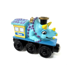 Alpha Zoo Express Train Sara Triceratops vintage 1999 wooden Magnetic