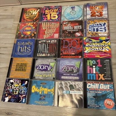 HUGE Dance Rock Pop Hip Hop Compilation Party CDs NOW 2 15 17 23 Running Songs +