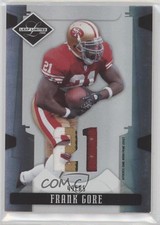 2008 Leaf Limited Threads Jersey Number Prime 18/21 Frank Gore #84 0h6x