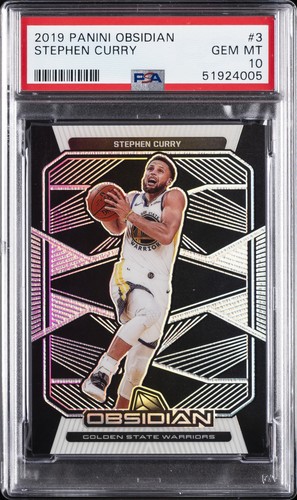 2019 PANINI OBSIDIAN #3 STEPHEN CURRY PSA 10