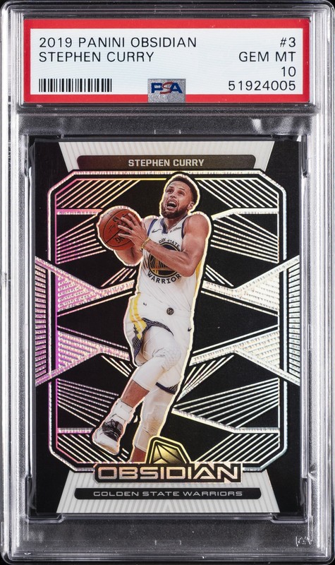 2019 PANINI OBSIDIAN #3 STEPHEN CURRY PSA 10