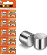 5 Pack 1/3N CR1/3N DL1/3N 3V Lithium Battery High Capacity 170mAh for 5