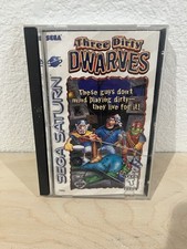 Three Dirty Dwarves (Sega Saturn, 1996) Case And Manual Only (Disc Is Damaged)